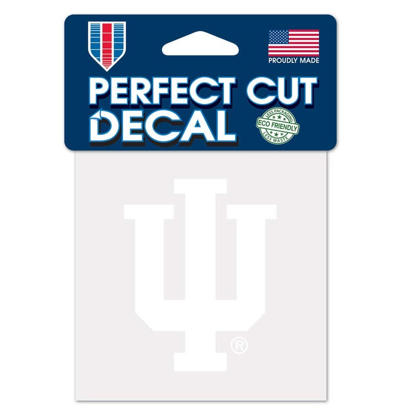 ملصق Wincraft NCAA Indiana Hoosiers 4x4 ذو قصة مثالية باللون الأبيض، مقاس واحد، لون الفريق